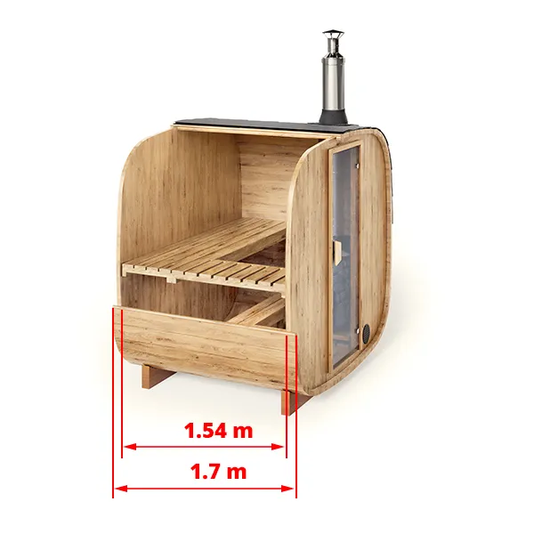 Outdoor Cube Barrel Sauna