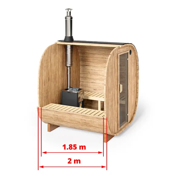 Outdoor Cube Barrel Sauna