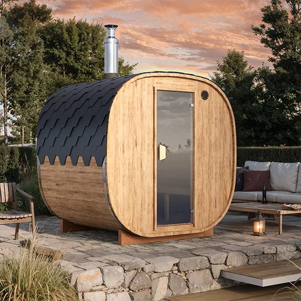 Outdoor Cube Barrel Sauna
