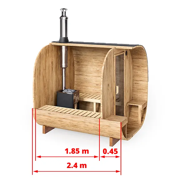 Outdoor Cube Barrel Sauna