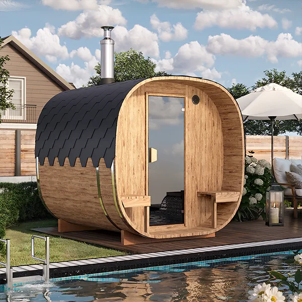 Outdoor Cube Barrel Sauna