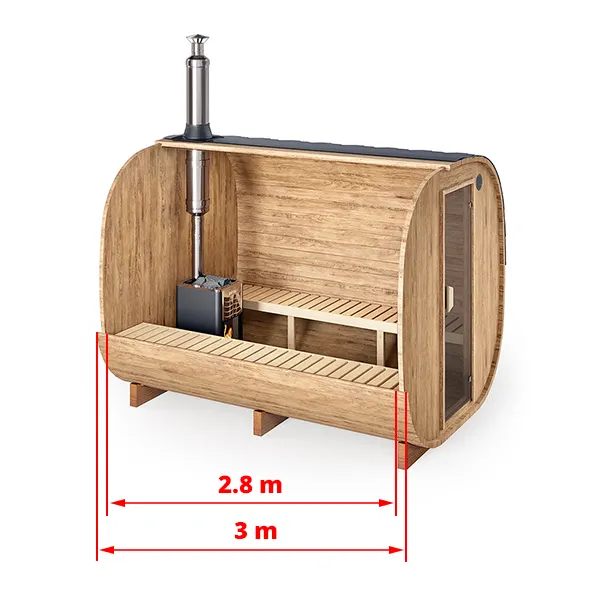 Outdoor Cube Barrel Sauna