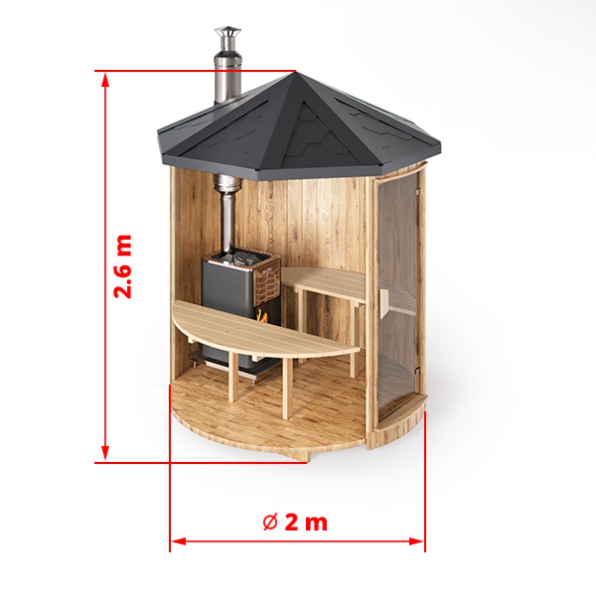 Vertical Outdoor Sauna