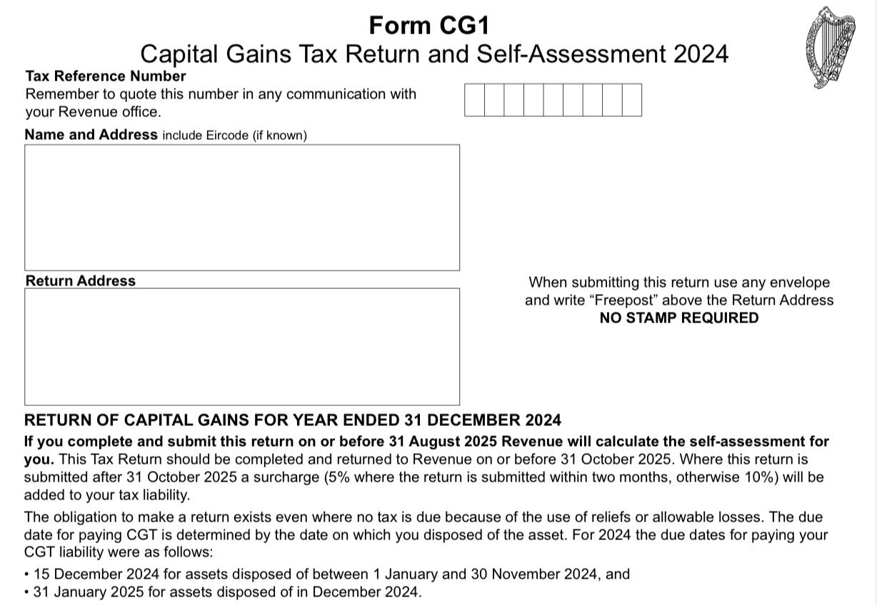 Capital Gains Tax Return