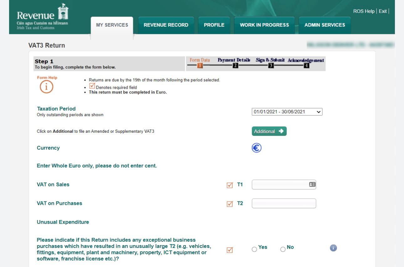 VAT Return (bi-monthly)